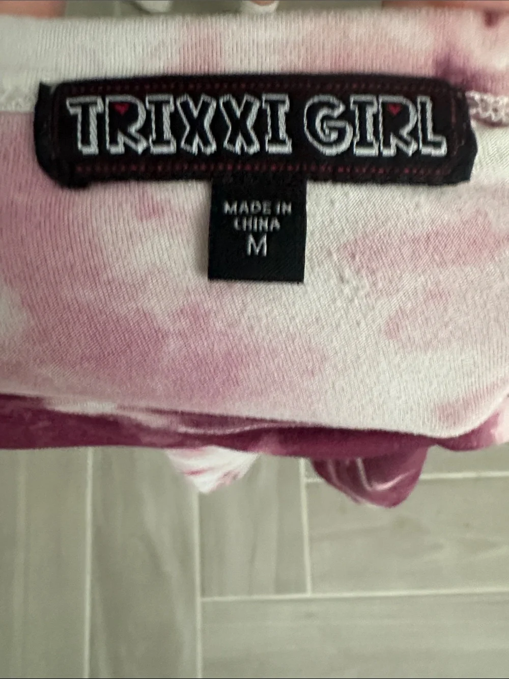 PINK Victoria's Secret Girls' Pink Tie-Dye Long Sleeve Top & Shorts Pajama Set
